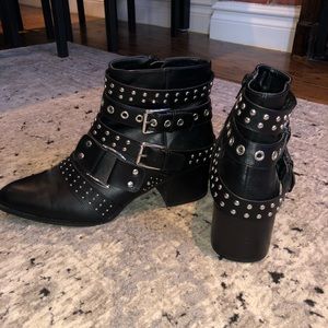 Fergie Black Studded Boots